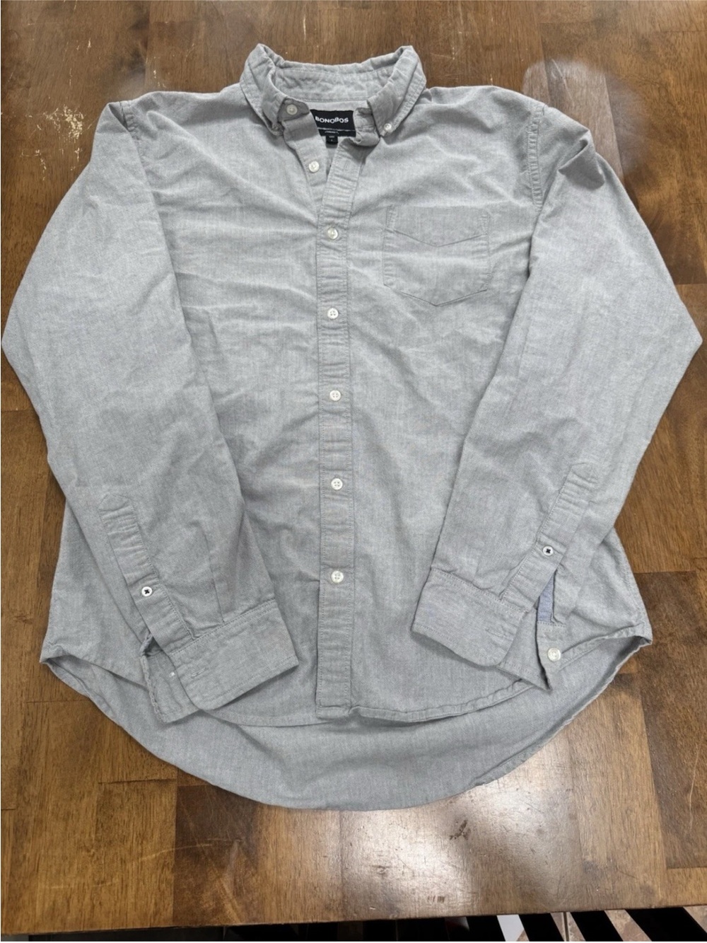 Bonobos Casual Button-Down Shirt in light Gray Blue - Picture 2 of 4